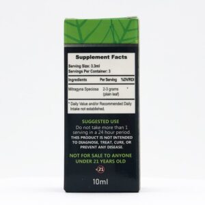 hush full spectrum kratom shot single back