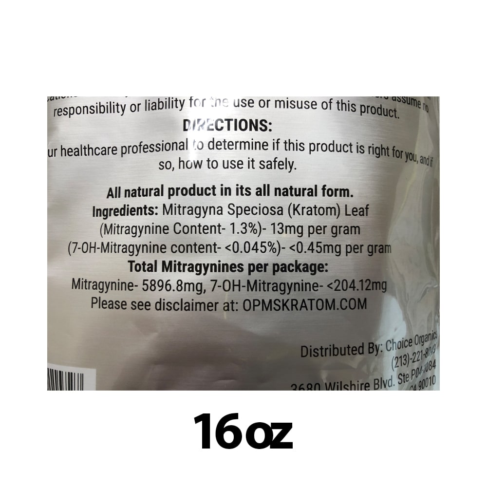 OPMS Silver Green Vein Maeng Da Kratom Powder - Image 3