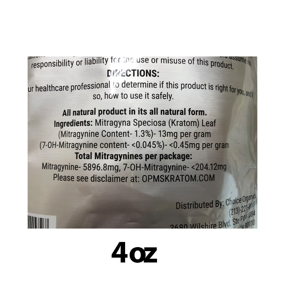 OPMS Silver Green Vein Maeng Da Kratom Powder - Image 2