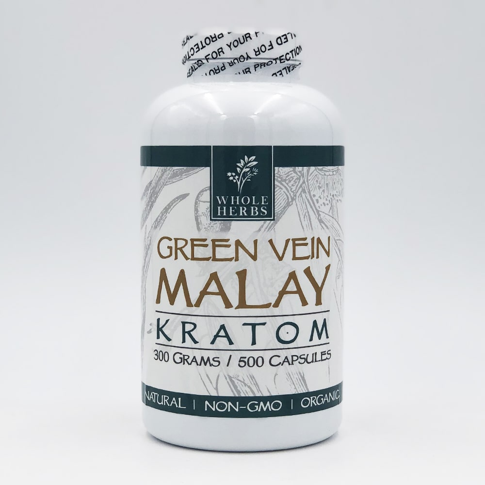 Whole Herbs Green Vein Malay Kratom Capsules
