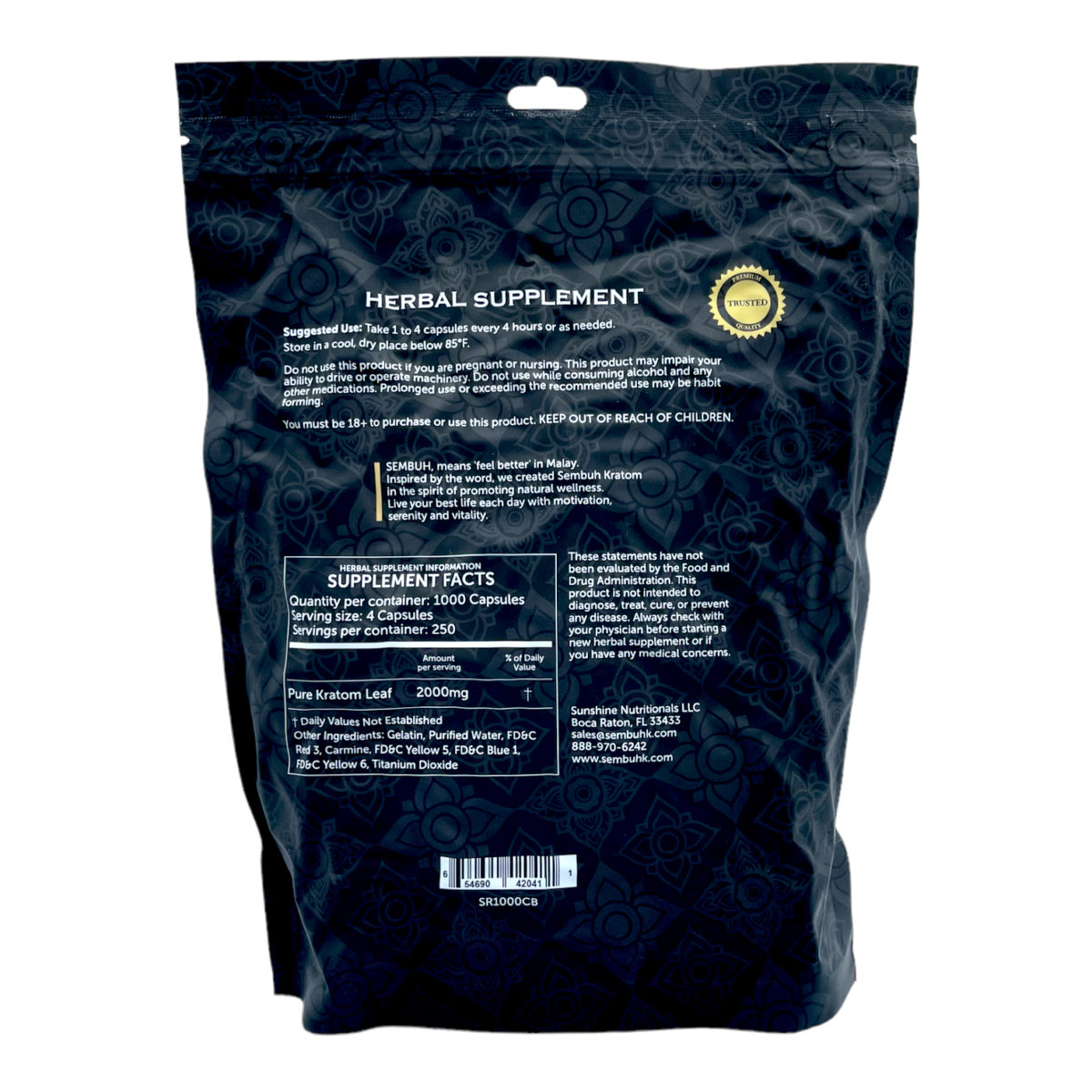 Sembuh Red Bali Kratom Capsules