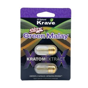 Krave Exotic Green Malay Kratom Extract Capsules
