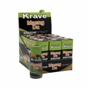Krave Maeng Da Kratom Extract Liquid Shot box