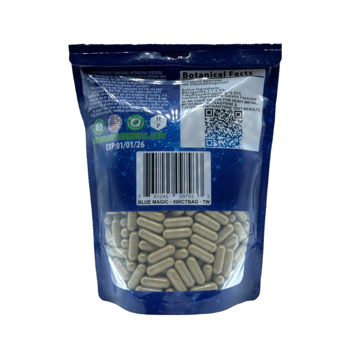 Blue Magic Trainwreck Kratom Capsules - Image 2