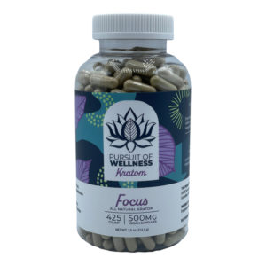shop pursuit of wellness focus kratom capsules