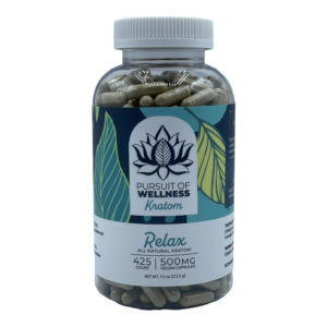 shop pursuit of wellness relax kratom capsules