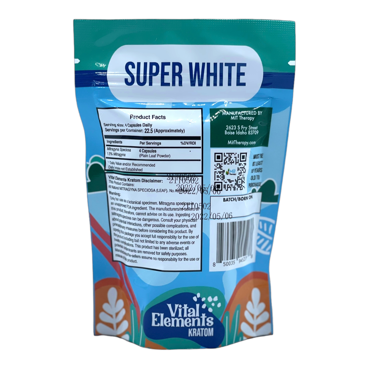 Vital Elements Super White Kratom Capsules - Image 2