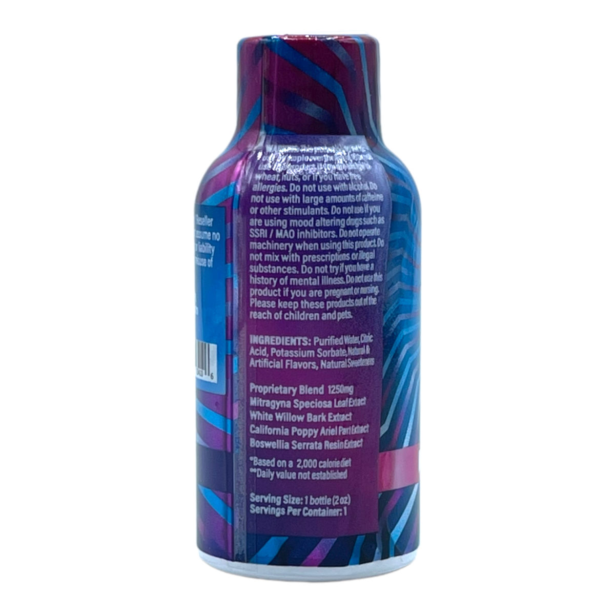 K-Shot NU Nootropic Kratom Extract Shot 1250mg 59mL - Image 2