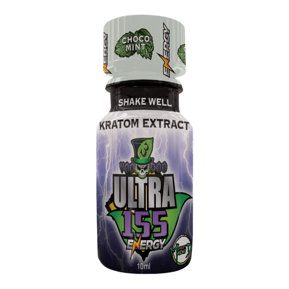 VooDoo3 Ultra 155 Chocolate Mint Energy Kratom Shot 10ml