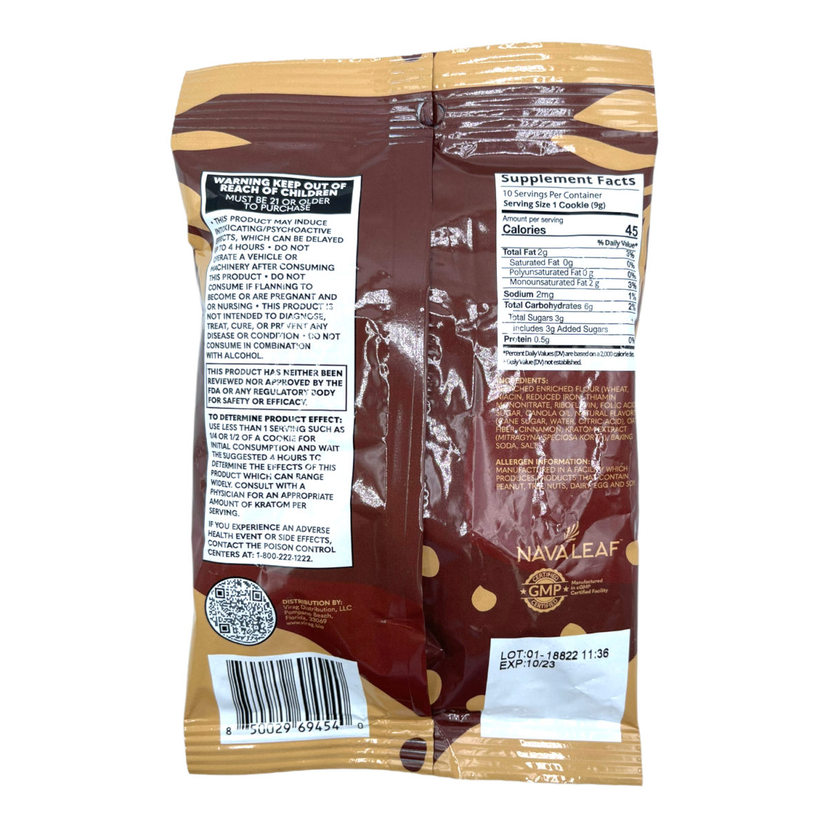 Shop Nava Leaf Vegan Kratom Extract Cookies, Chocolate Flavor