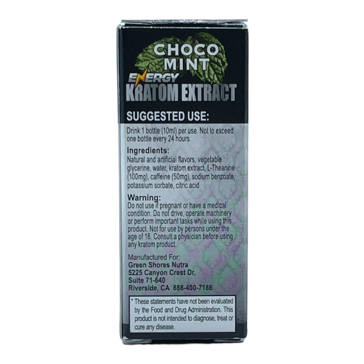 VooDoo3 Ultra 155 Chocolate Mint Energy Kratom Shot 155mg 10mL (BUY 1 GET 1) - Image 7