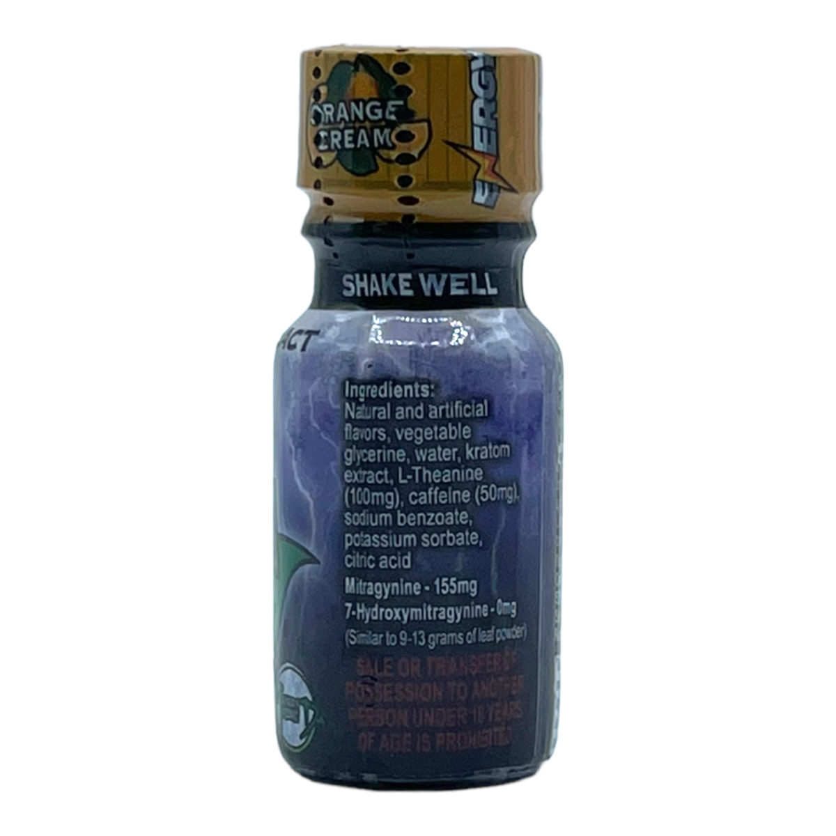 VooDoo3 Ultra 155 Orange Cream Energy Kratom Shot 155mg 10mL - Image 2