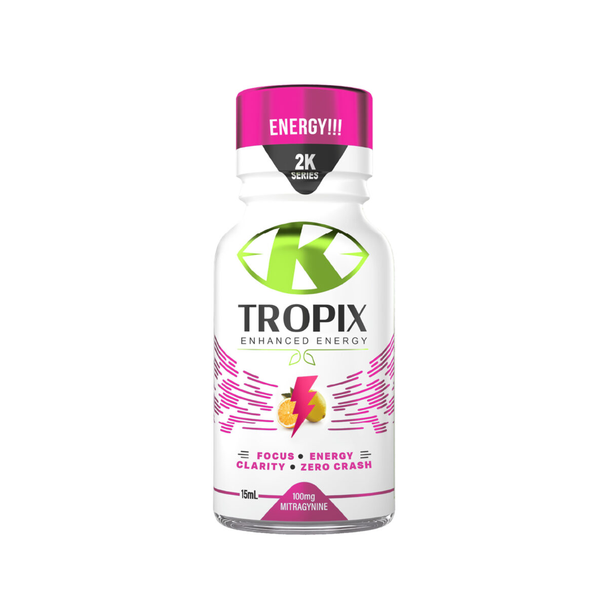 K-Tropix Lemonade 2K Series Energy Blend Kratom Shot - 15ml