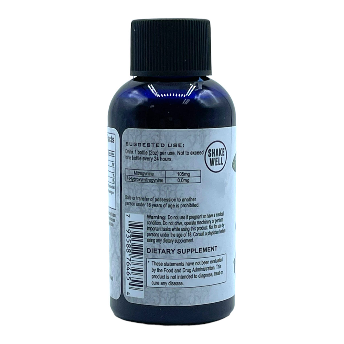 VooDoo3 ULTRA 105 Chocolate Mint Kratom Shot 105mg 59mL - Image 4