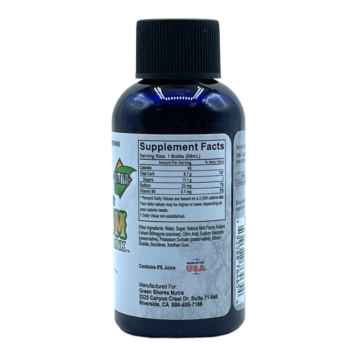 VooDoo3 ULTRA 105 Chocolate Mint Kratom Shot 105mg 59mL - Image 3