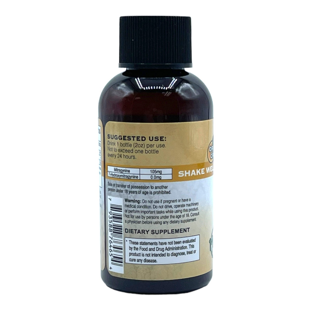 VooDoo3 ULTRA 105 Orange Cream Kratom Shot 105mg 59mL - Image 2