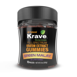 Krave Green Malay Full Spectrum Kratom Extract Gummy