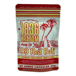 Buy 1836 Kratom 99 Red Bali Kratom Jumbo Capsules