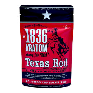 Buy 1836 Kratom Texas Red Kratom Jumbo Capsules