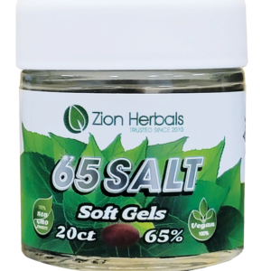 Zion Herbals Soft Gels Salt Kratom Extract 65% - 20 count
