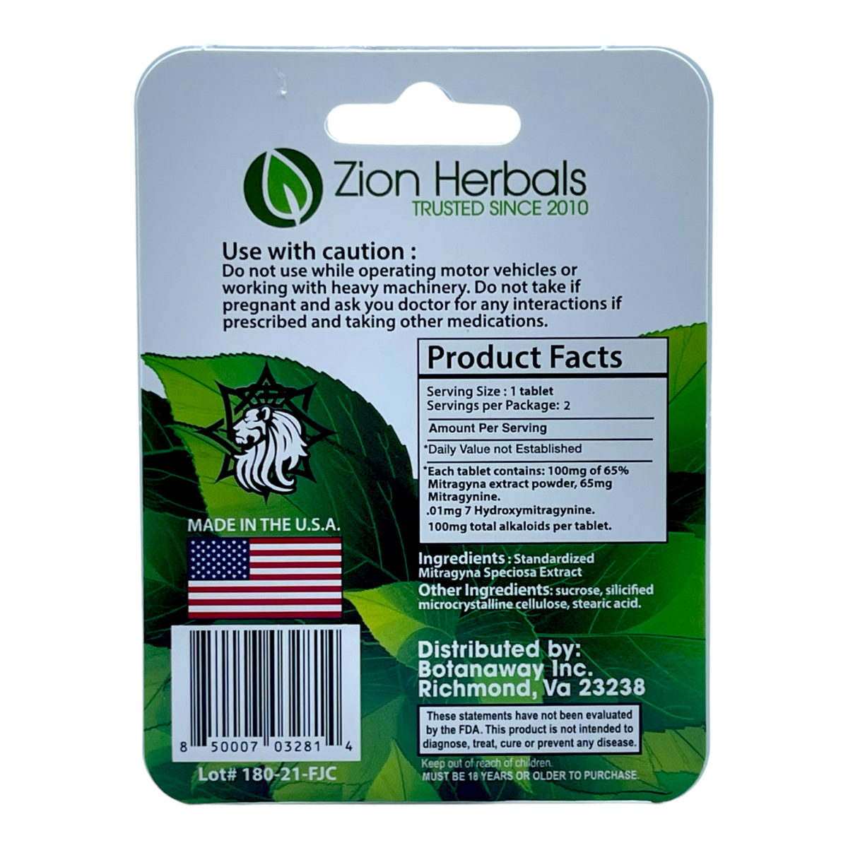 Buy Zion Herbals 65 Salt 65% Extract Tablets, 2 count