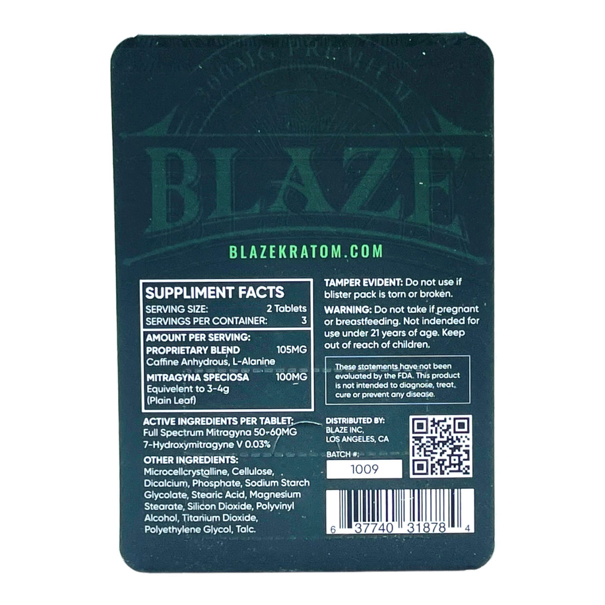 Blaze Green Kratom Extract Tablets