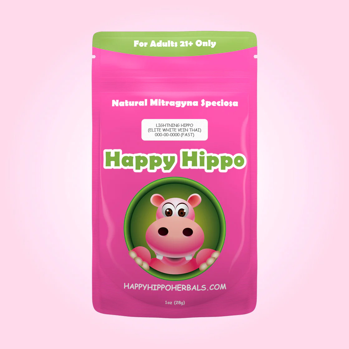 Happy Hippo Elite White Vein Thai Kratom Powder