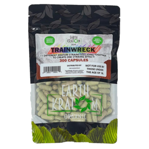 Earth Kratom Trainwreck Kratom Capsule - 300 caps
