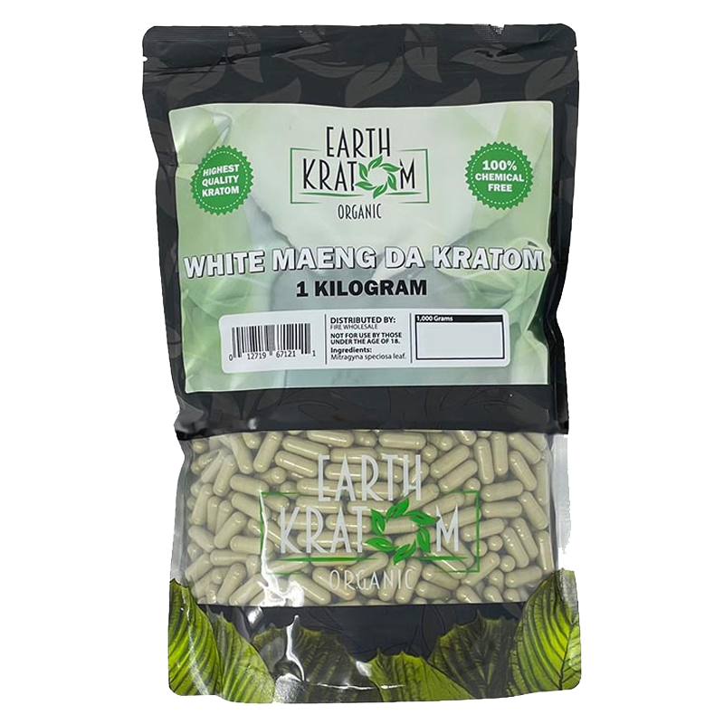 Earth Kratom White Maeng Da Kratom Capsule - 1000 caps