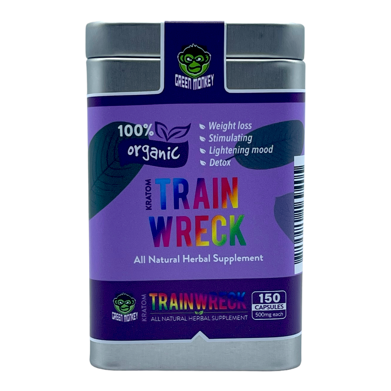 Green Monkey Trainwreck Kratom CapsulesĀ