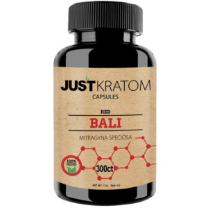 Just Kratom Red Bali Capsules - 300ct