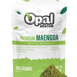 front of bag of Opal Kratom Premium Maeng Da Kratom Powder