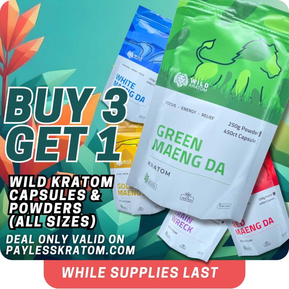 Wild Kratom Green Maeng Da Kratom Capsules