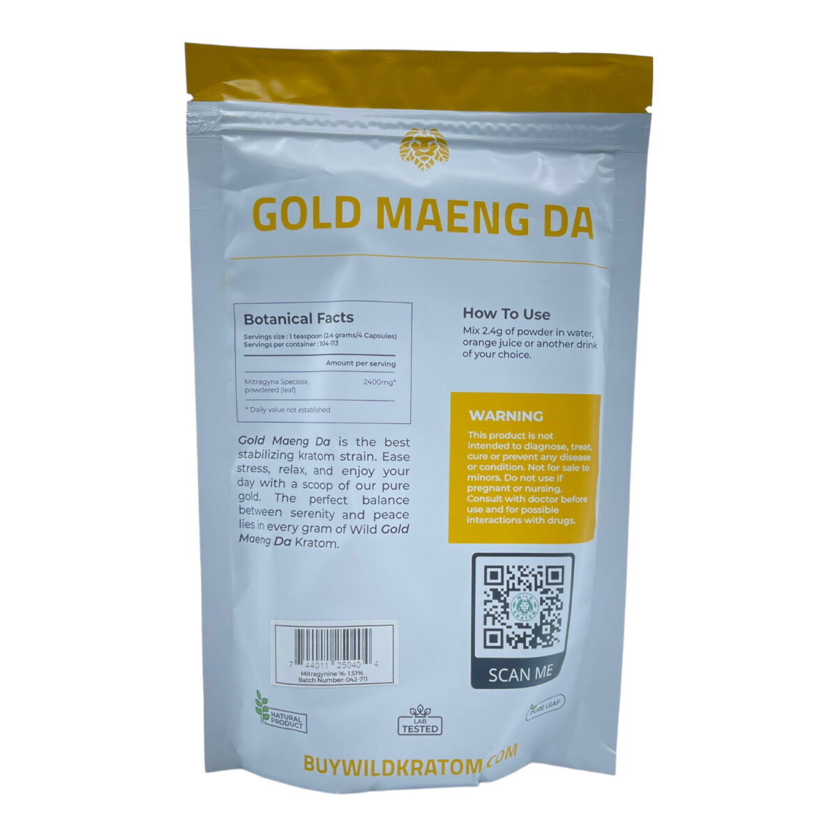 Buy Wild Kratom Gold Maeng Da Kratom Capsules
