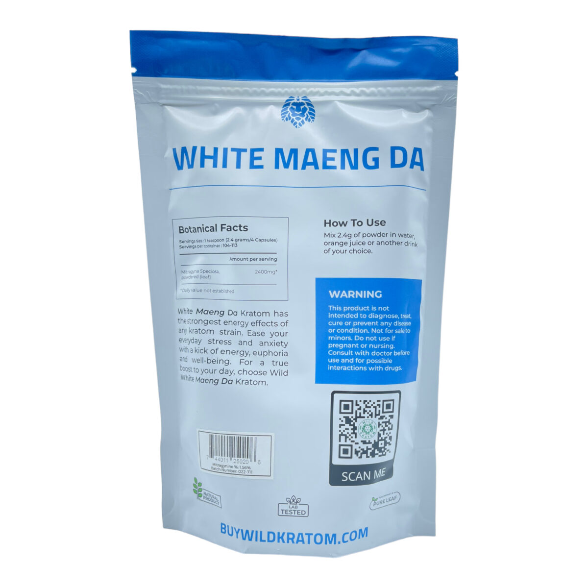 Buy Wild Kratom White Maeng Da Kratom Capsules