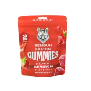 Single bag of Sembuh Red Maeng Da Kratom Extract Gummies