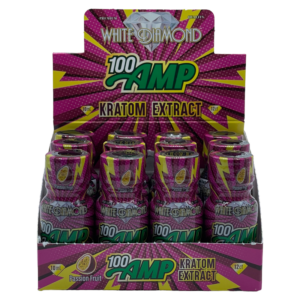 White Diamond AMP 100 Passion Fruit Kratom Extract Shot 100mg 10mL