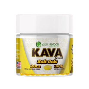 Zion Herbals Kava Extract Soft Gels 30% - 20ct
