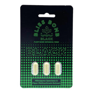 Bliss Bomb Black Kava Kratom Extract Capsules - 3ct.