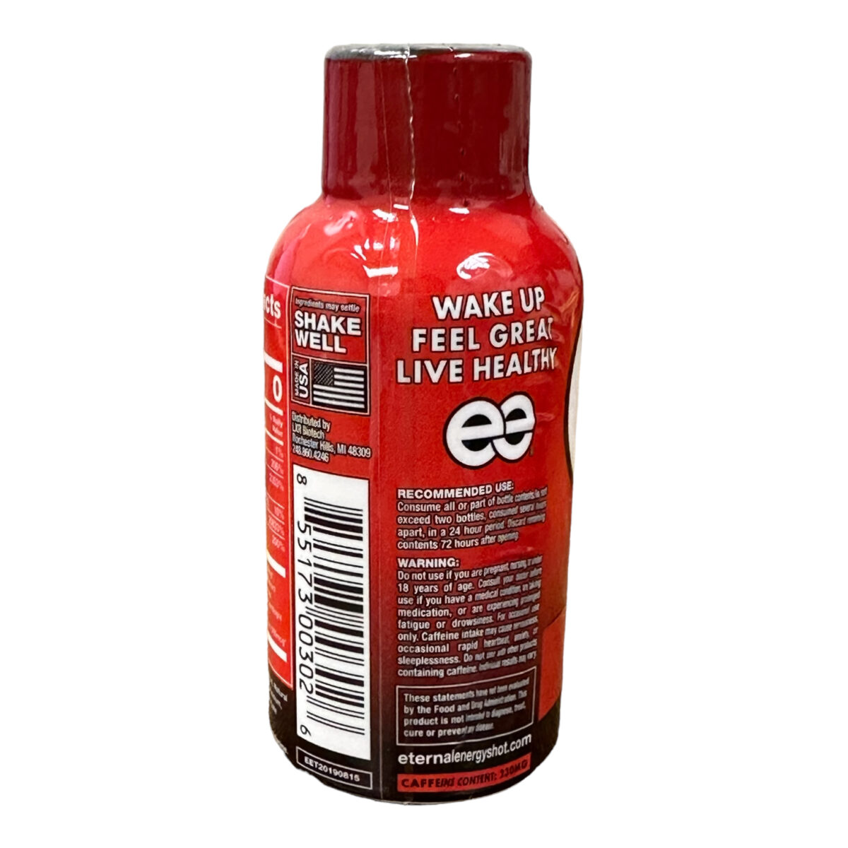 side of bottle of Blue Magic Kratom Boost Tropical Punch 80mg 59mL