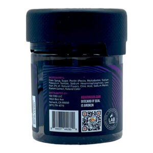 back of container of Koi Kratom Berry Punch Gummies - 500mg
