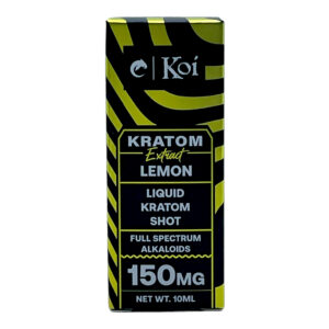 box of Koi Extract Kratom Shot Lemon 150mg 10mL