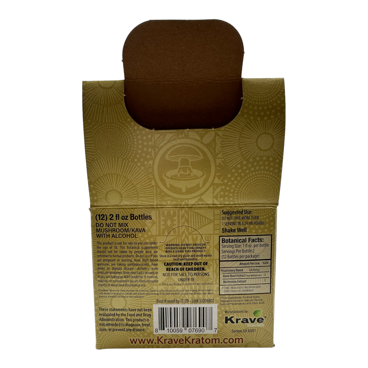 back of display case