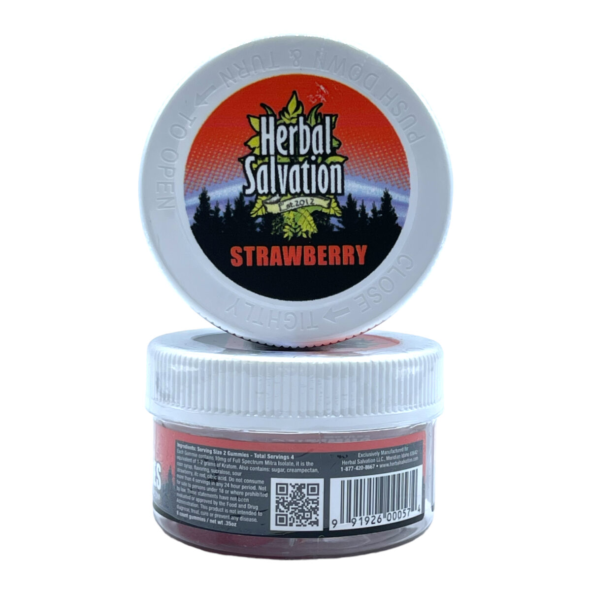 Herbal Salvation Kratom Strawberry Gummy - 8ct