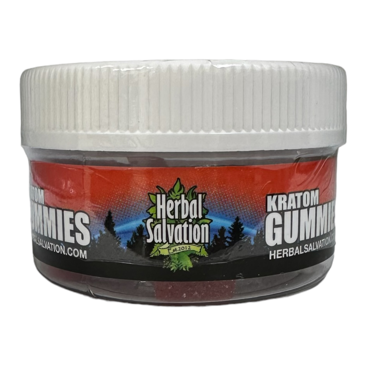 container of Herbal Salvation Kratom Strawberry Gummy - 8ct