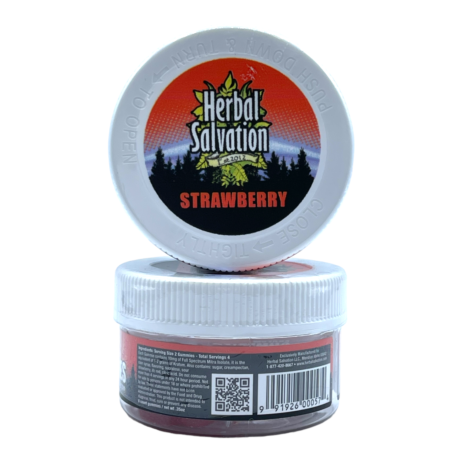 Herbal Salvation Kratom Strawberry Gummy - 8ct