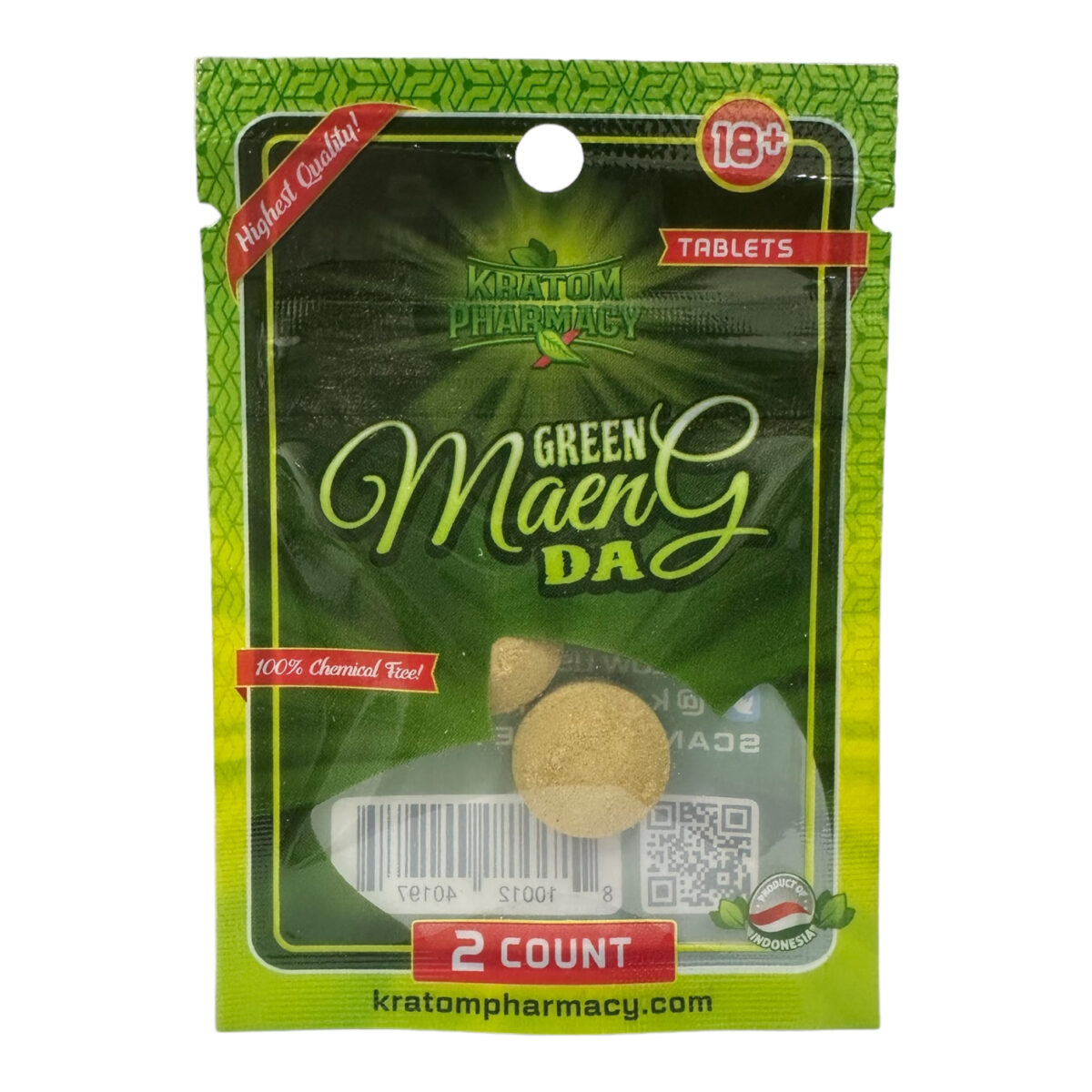 Kratom Pharmacy Green Maeng Da Tab - 2ct