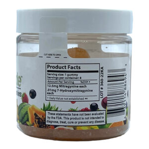 container of Kratomade Tropical Rush Gummies - 8ct