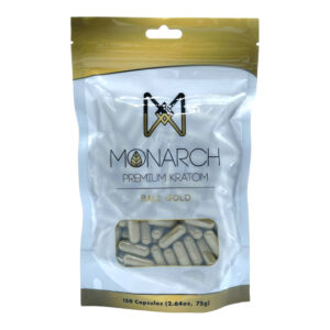 Monarch Bali Gold Kratom Capsules - 150ct
