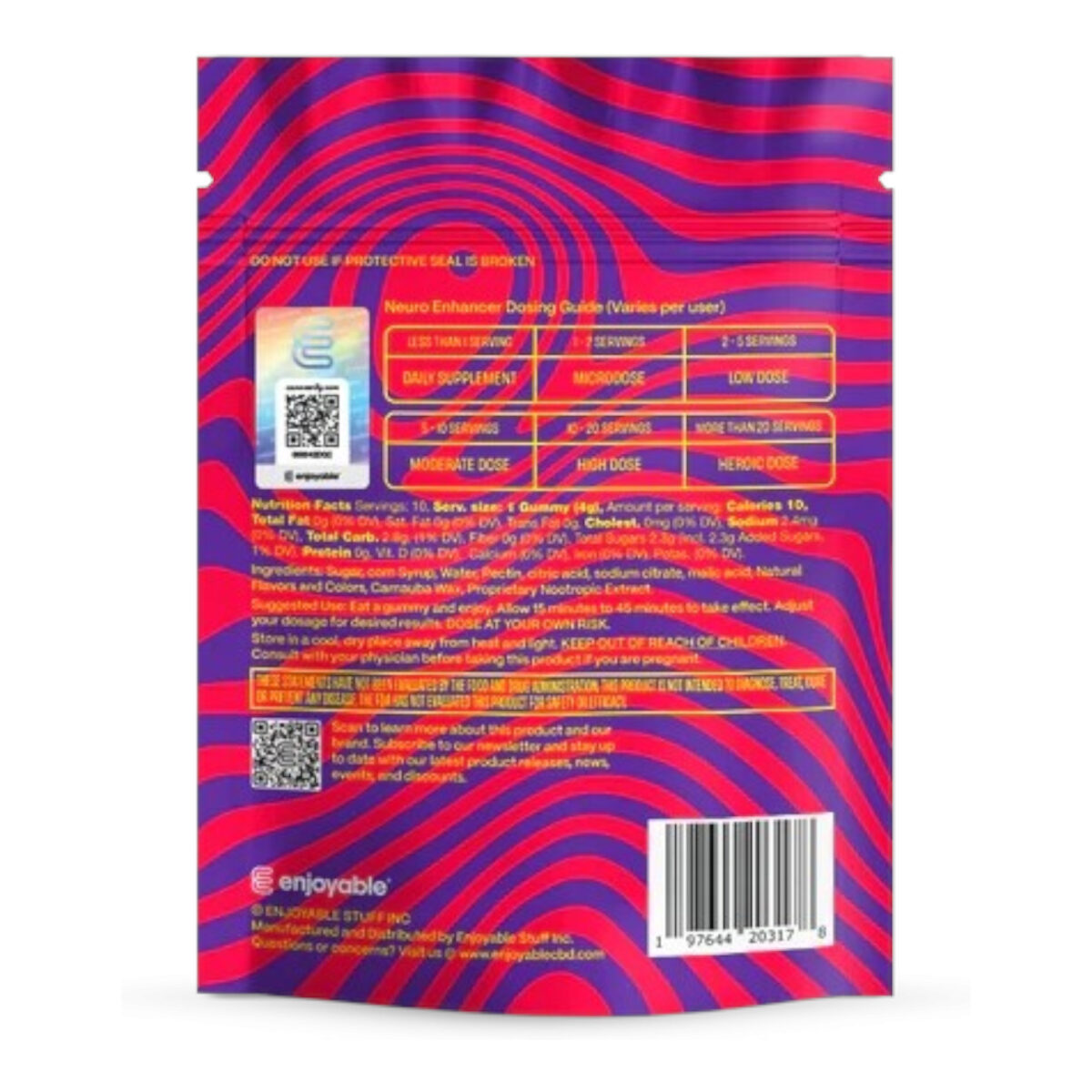 Buy Enjoyable Mushroom Nootropic Gummies - Fruit Punch